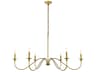 Rohan 6-Light Brass Candelabra Chandelier