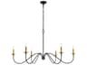 Rohan 6-Light Brass And Black Candelabra Chandelier
