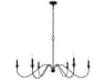 Rohan 6-Light Matte Black Candelabra Chandelier
