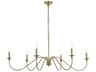 Rohan 6-Light Satin Gold Candelabra Chandelier
