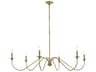 Rohan 6-Light Satin Gold Candelabra Chandelier