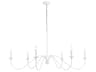 Rohan 6-Light White Candelabra Chandelier