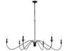 Rohan 6-Light Matte Black Candelabra Chandelier