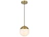 Eclipse 1-Light Satin Gold Globe Mini Pendant