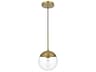 Eclipse 1-Light Satin Gold Globe Mini Pendant