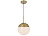 Eclipse 1-Light Satin Gold Globe Mini Pendant