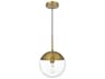 Eclipse 1-Light Satin Gold Globe Mini Pendant