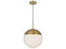 Eclipse 1-Light Satin Gold Globe Pendant