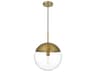 Eclipse 1-Light Satin Gold Globe Pendant