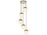 Eclipse 5-Light Satin Gold Globe Pendant