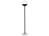 Eclipse Black Floor Lamp with Clear Glass Shade