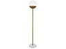Eclipse Brass Floor Lamp with Clear Glass Shade