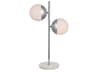 Eclipse Chrome Table Lamp with Frosted White Glass Shade