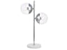 Eclipse Chrome Table Lamp with Clear Glass Shade