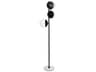 Eclipse Black Floor Lamp with Clear Glass Shade