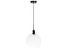 Emett 1-Light Black Glass Globe Mini Pendant