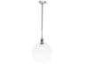 Emett 1-Light Chrome Glass Globe Mini Pendant