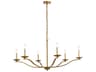 Trey 6-Light Brass Chandelier