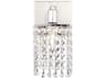 Phineas 1-Light Chrome Crystal Wall Sconce