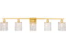 Phineas 5-Light Brass Crystal Vanity Light