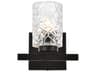 Cassie 1-Light Black And Clear Shade Glass Wall Sconce
