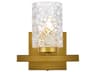Cassie 1-Light Brass And Clear Shade Glass Wall Sconce