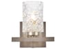 Cassie 1-Light Satin Nickel And Clear Shade Glass Wall Sconce
