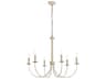 Brielle 6-Light Weathered Dove White Chandelier
