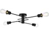 Xavier 4-Light Black Semi Flush Mount