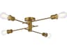 Xavier 4-Light Brass Semi Flush Mount