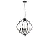 Sandara 4-Light Black Geometric Chandelier