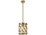 Levante 1-Light Brass Cylinder Mini Pendant