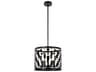 Levante 3-Light Black Drum Pendant