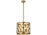 Levante 3-Light Brass Drum Pendant