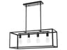Judah 4-Light Black Linear Island Pendant