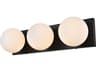 Jaylin 3-Light Black Glass Vanity Light