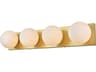 Jaylin 4-Light Brass Glass Vanity Light