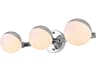 Majesty 3-Light Chrome Glass Vanity Light