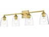 Gianni 4-Light Brass Glass Vanity Light