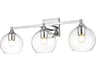 Foster 3-Light Chrome Glass Vanity Light