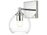 Foster 1-Light Chrome Glass Wall Sconce