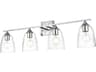 Harris 4-Light Chrome Glass Vanity Light