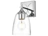 Harris 1-Light Chrome Glass Wall Sconce