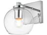 Juelz 1-Light Chrome Glass Wall Sconce