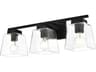 Merrick 3-Light Black Glass Vanity Light