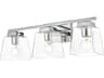 Merrick 3-Light Chrome Glass Vanity Light