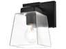 Merrick 1-Light Black Glass Wall Sconce