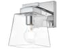 Merrick 1-Light Chrome Glass Wall Sconce