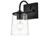 Avani 1-Light Black Glass Wall Sconce