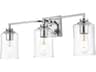 Ronnie 3-Light Chrome Glass Vanity Light
